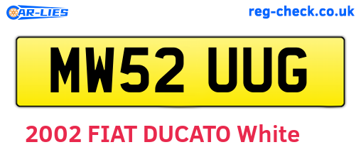 MW52UUG are the vehicle registration plates.
