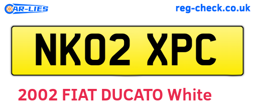 NK02XPC are the vehicle registration plates.