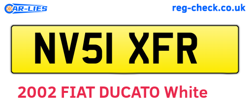 NV51XFR are the vehicle registration plates.