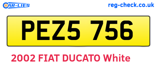 PEZ5756 are the vehicle registration plates.