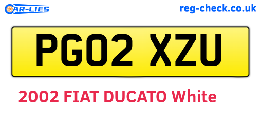 PG02XZU are the vehicle registration plates.