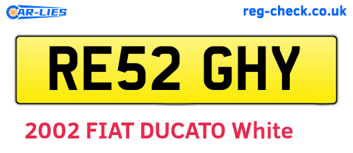 RE52GHY are the vehicle registration plates.