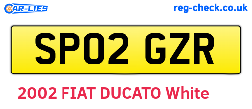 SP02GZR are the vehicle registration plates.