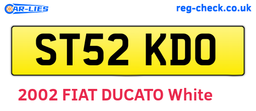 ST52KDO are the vehicle registration plates.