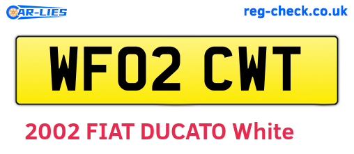 WF02CWT are the vehicle registration plates.