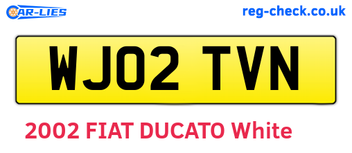 WJ02TVN are the vehicle registration plates.