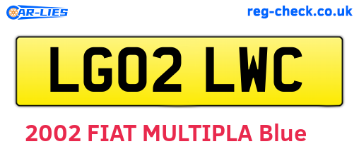 LG02LWC are the vehicle registration plates.