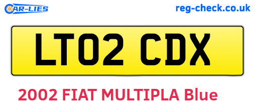 LT02CDX are the vehicle registration plates.