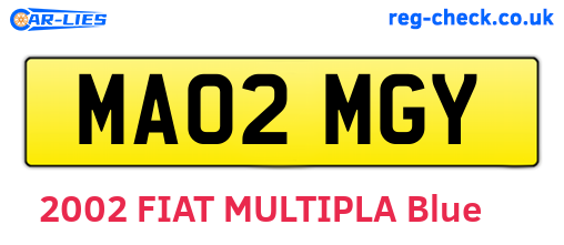 MA02MGY are the vehicle registration plates.