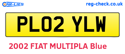 PL02YLW are the vehicle registration plates.
