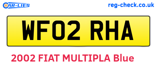 WF02RHA are the vehicle registration plates.