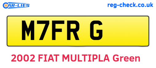 M7FRG are the vehicle registration plates.