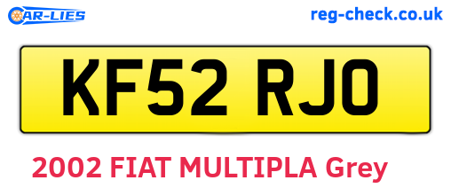 KF52RJO are the vehicle registration plates.