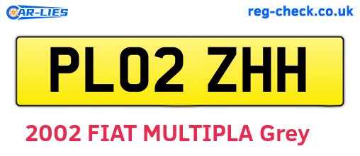 PL02ZHH are the vehicle registration plates.