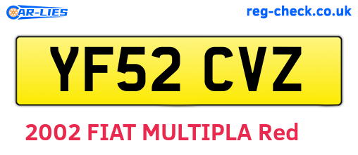 YF52CVZ are the vehicle registration plates.