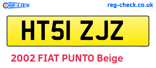 HT51ZJZ are the vehicle registration plates.