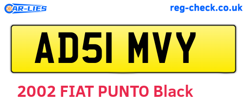 AD51MVY are the vehicle registration plates.