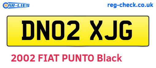 DN02XJG are the vehicle registration plates.
