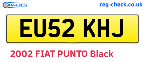 EU52KHJ are the vehicle registration plates.