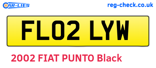 FL02LYW are the vehicle registration plates.