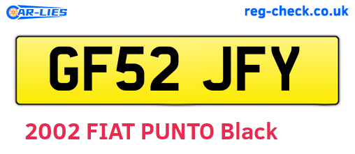 GF52JFY are the vehicle registration plates.