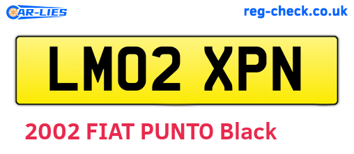 LM02XPN are the vehicle registration plates.