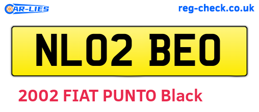 NL02BEO are the vehicle registration plates.