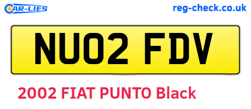 NU02FDV are the vehicle registration plates.