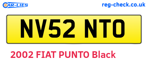 NV52NTO are the vehicle registration plates.
