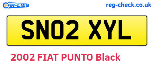 SN02XYL are the vehicle registration plates.