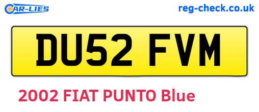 DU52FVM are the vehicle registration plates.
