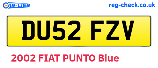 DU52FZV are the vehicle registration plates.