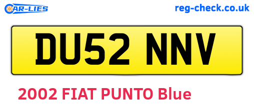 DU52NNV are the vehicle registration plates.