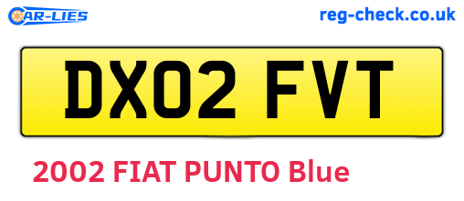 DX02FVT are the vehicle registration plates.