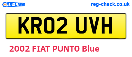 KR02UVH are the vehicle registration plates.