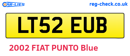 LT52EUB are the vehicle registration plates.