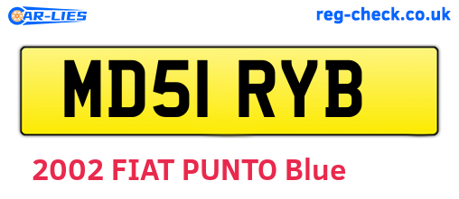 MD51RYB are the vehicle registration plates.
