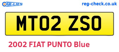 MT02ZSO are the vehicle registration plates.