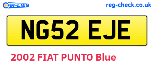 NG52EJE are the vehicle registration plates.