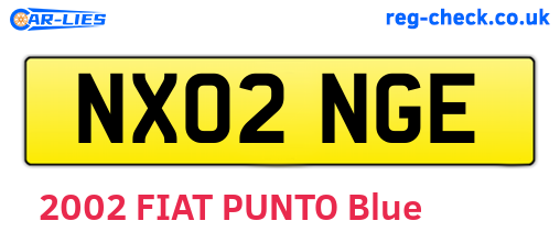 NX02NGE are the vehicle registration plates.