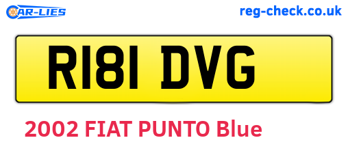 R181DVG are the vehicle registration plates.