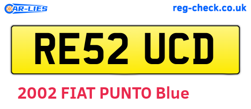 RE52UCD are the vehicle registration plates.