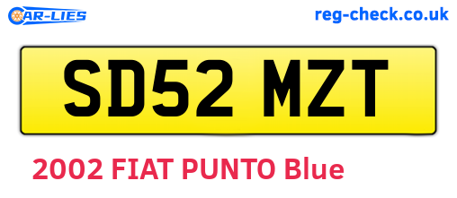 SD52MZT are the vehicle registration plates.