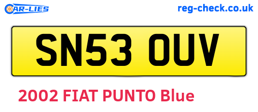 SN53OUV are the vehicle registration plates.