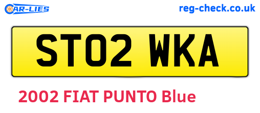 ST02WKA are the vehicle registration plates.