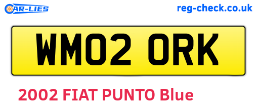 WM02ORK are the vehicle registration plates.