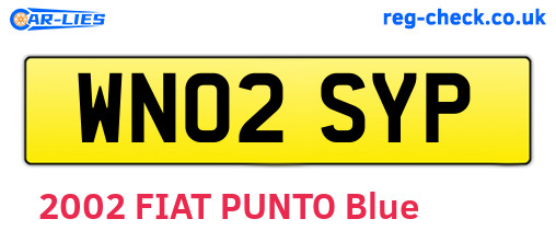 WN02SYP are the vehicle registration plates.