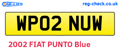 WP02NUW are the vehicle registration plates.