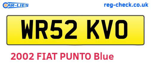 WR52KVO are the vehicle registration plates.