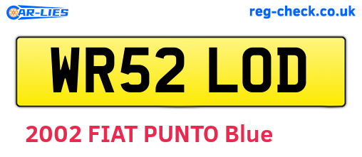 WR52LOD are the vehicle registration plates.